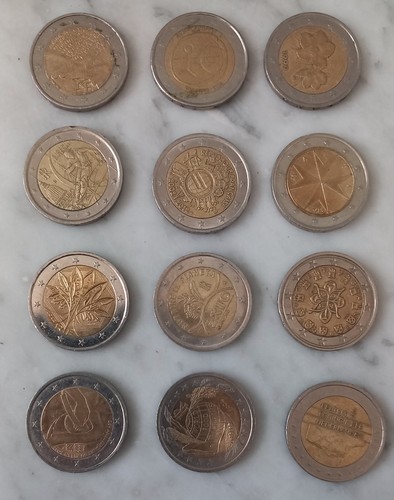 Euro moneta monete - , 12